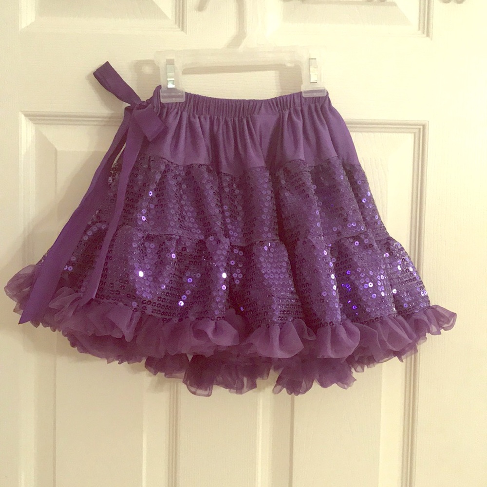 Purple sequined skirt